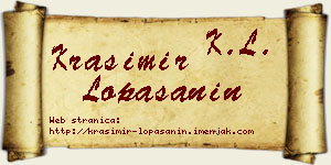 Krasimir Lopašanin vizit kartica